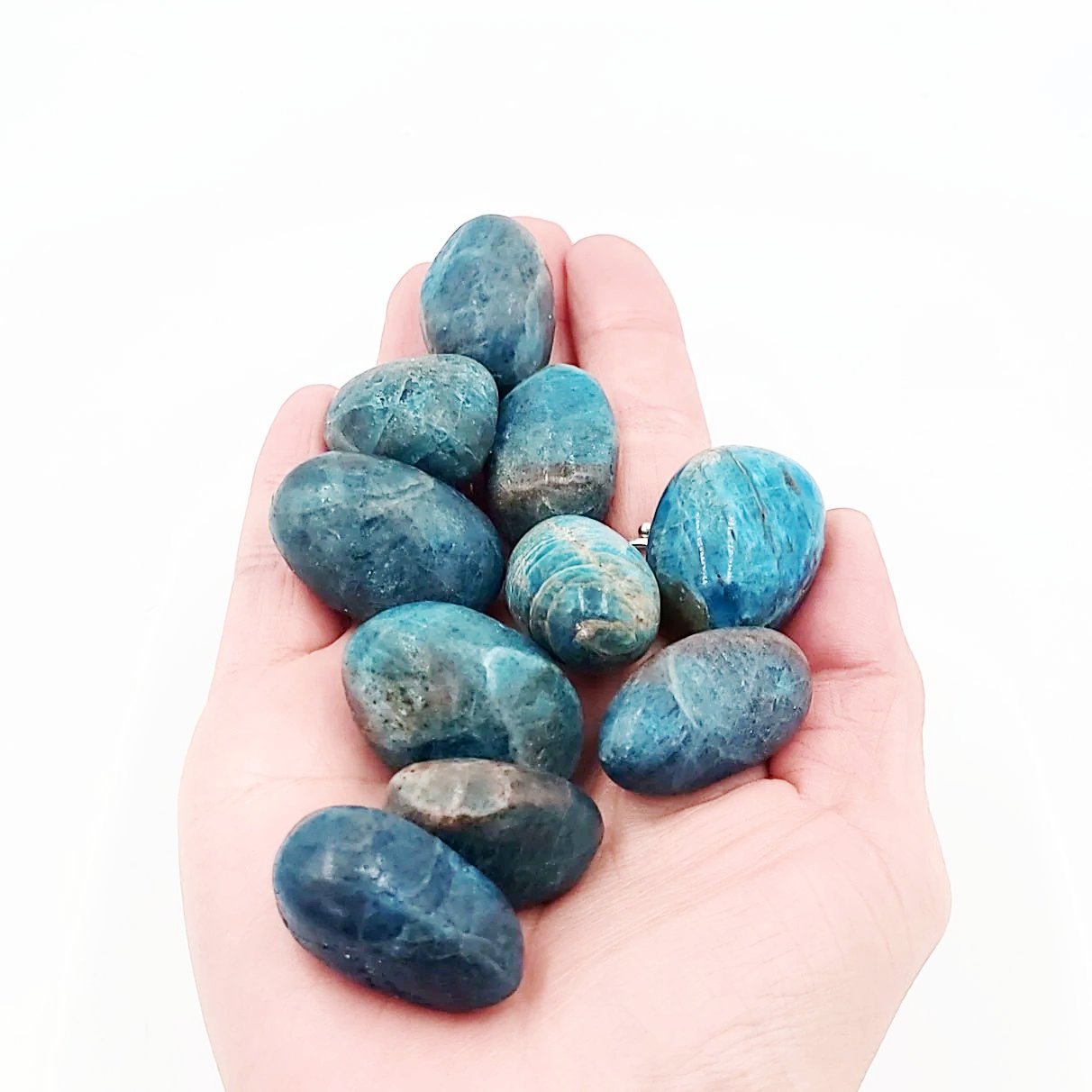 Blue Apatite Tumbled Stone HQ - Elevated Metaphysical