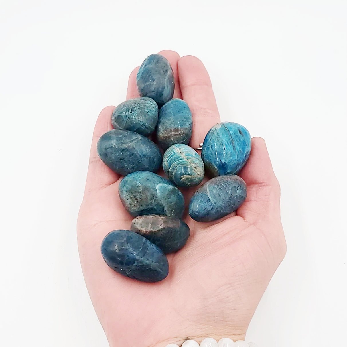 Blue Apatite Tumbled Stone HQ - Elevated Metaphysical