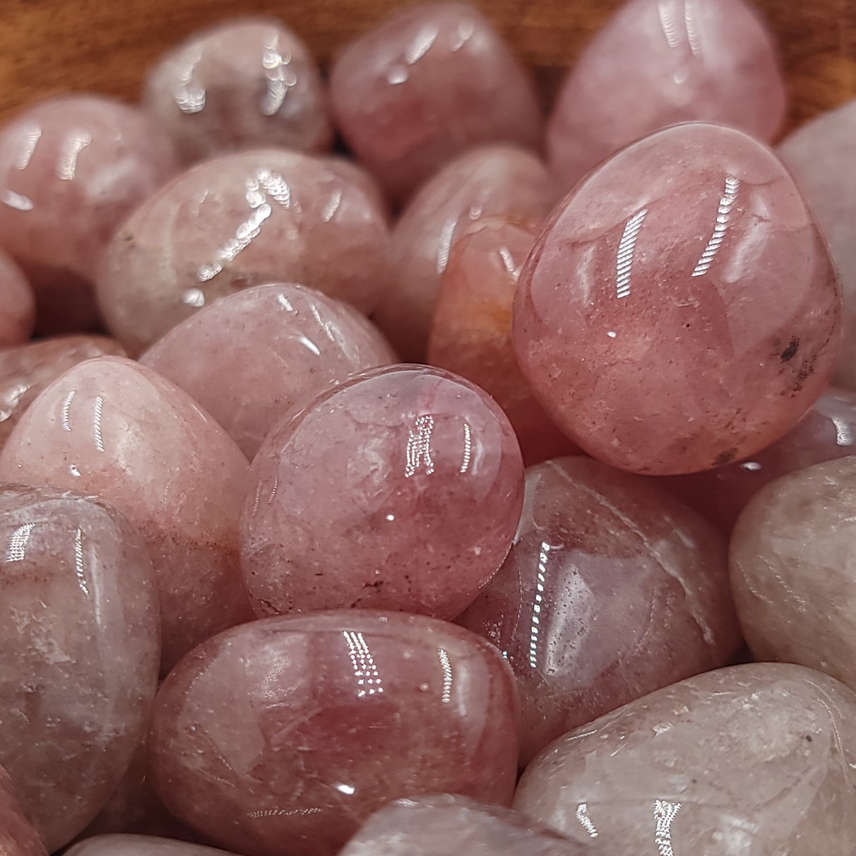 Strawberry Quartz Tumbled Stone Red Strawberry Quartz