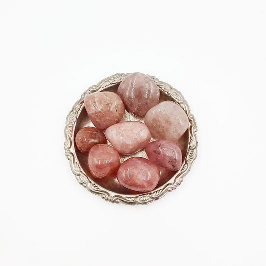 Strawberry Quartz Tumbled Stone Red Strawberry Quartz