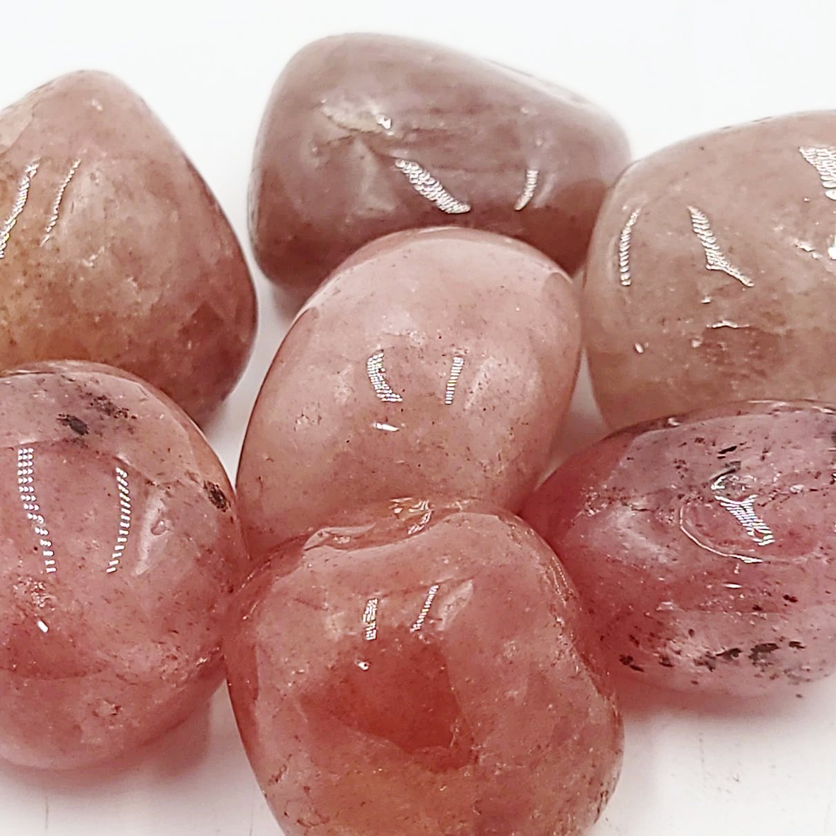 Strawberry Quartz Tumbled Stone Red Strawberry Quartz