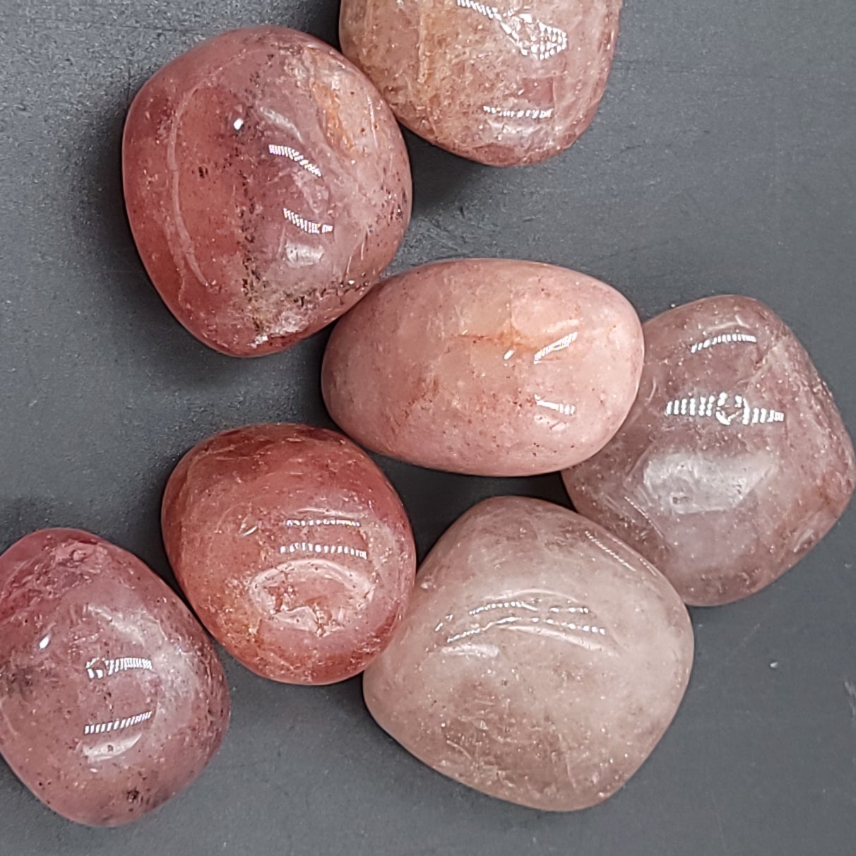 Strawberry Quartz Tumbled Stone Red Strawberry Quartz