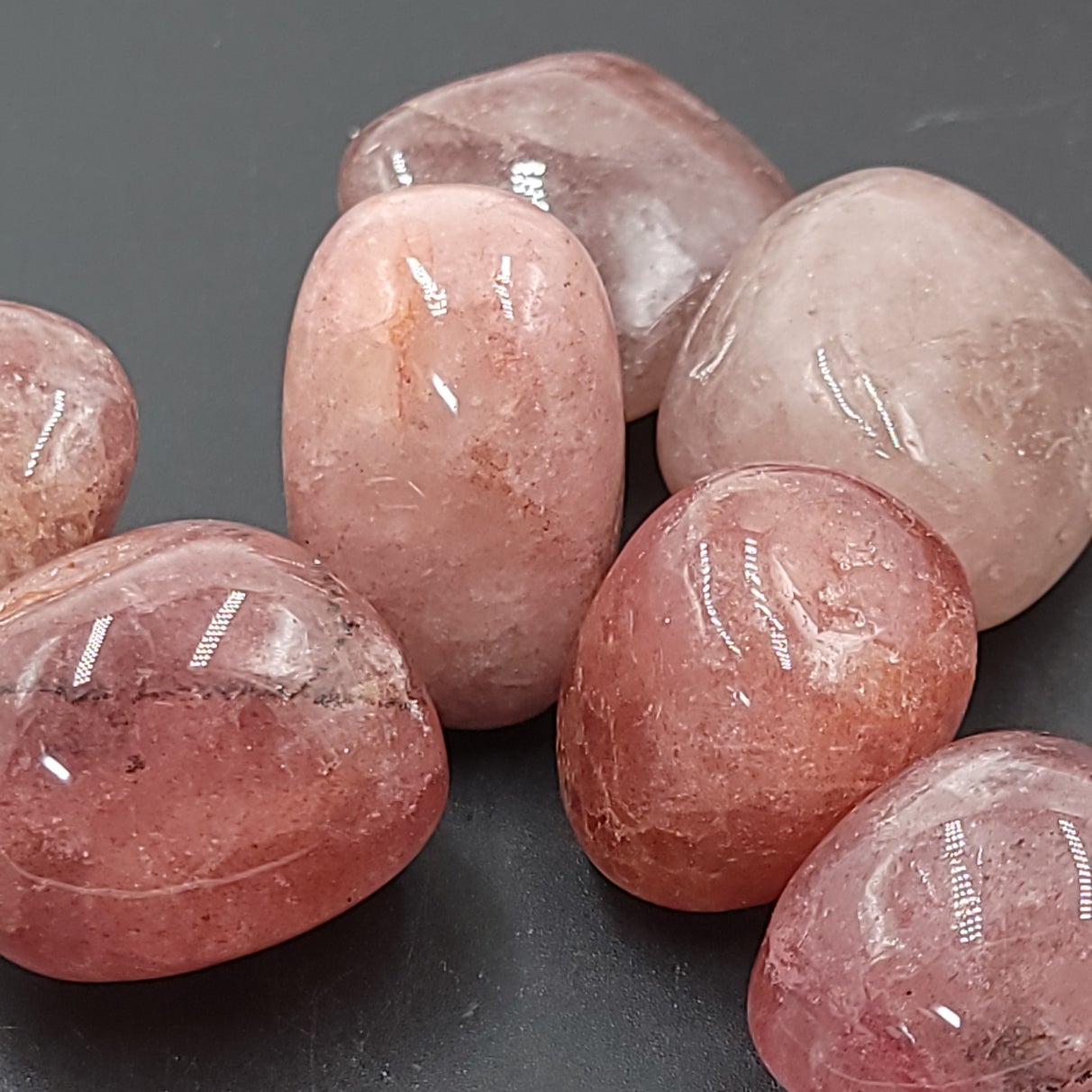 Strawberry Quartz Tumbled Stone Red Strawberry Quartz