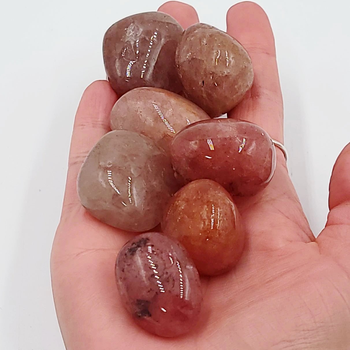 Strawberry Quartz Tumbled Stone Red Strawberry Quartz