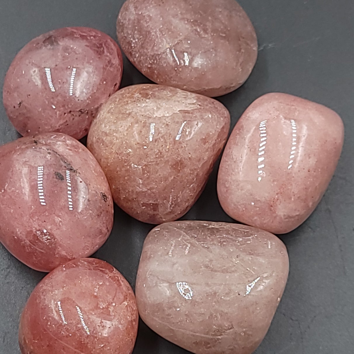 Strawberry Quartz Tumbled Stone Red Strawberry Quartz