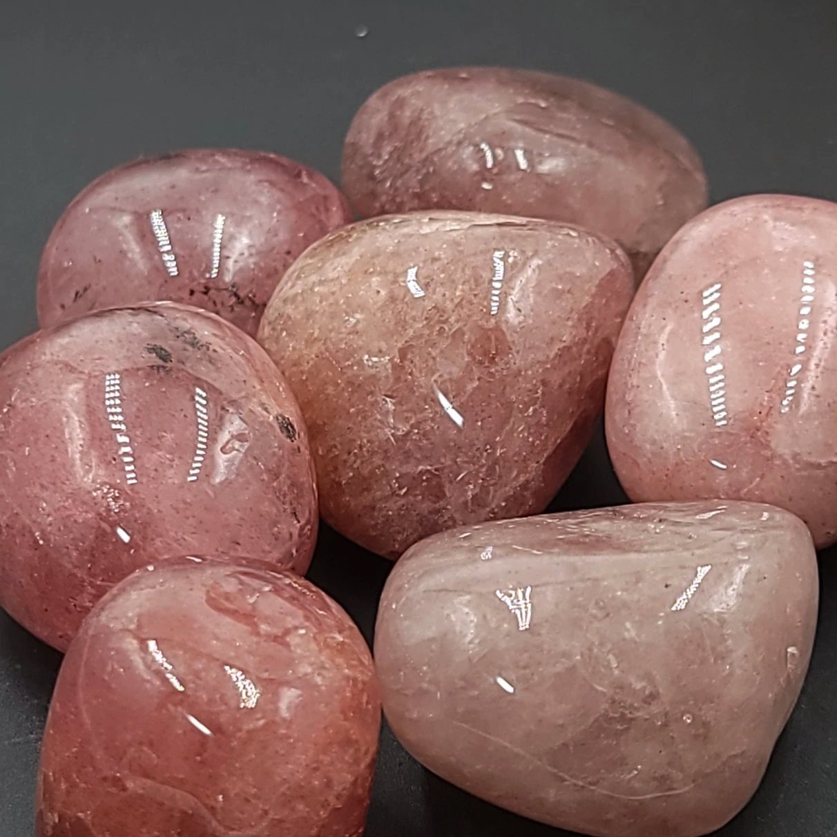 Strawberry Quartz Tumbled Stone Red Strawberry Quartz