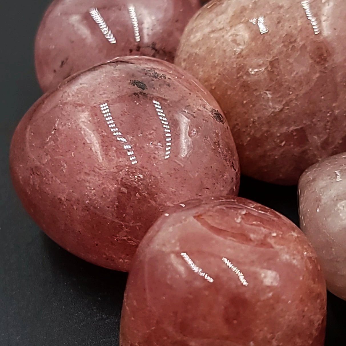 Strawberry Quartz Tumbled Stone Red Strawberry Quartz