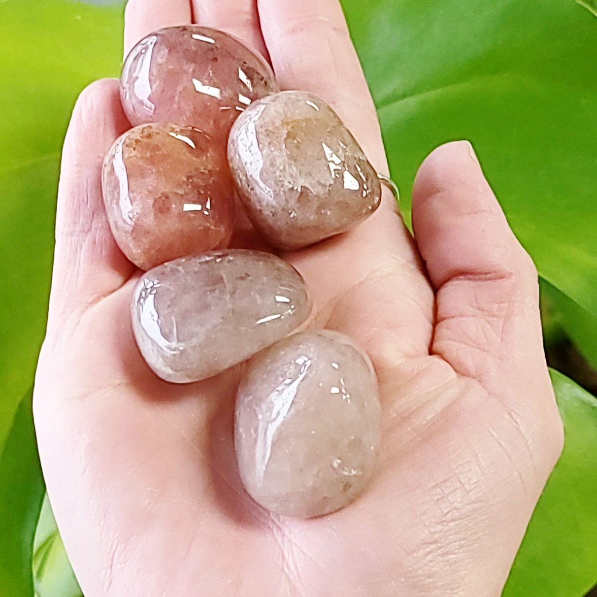 Strawberry Quartz Tumbled Stone Red Strawberry Quartz