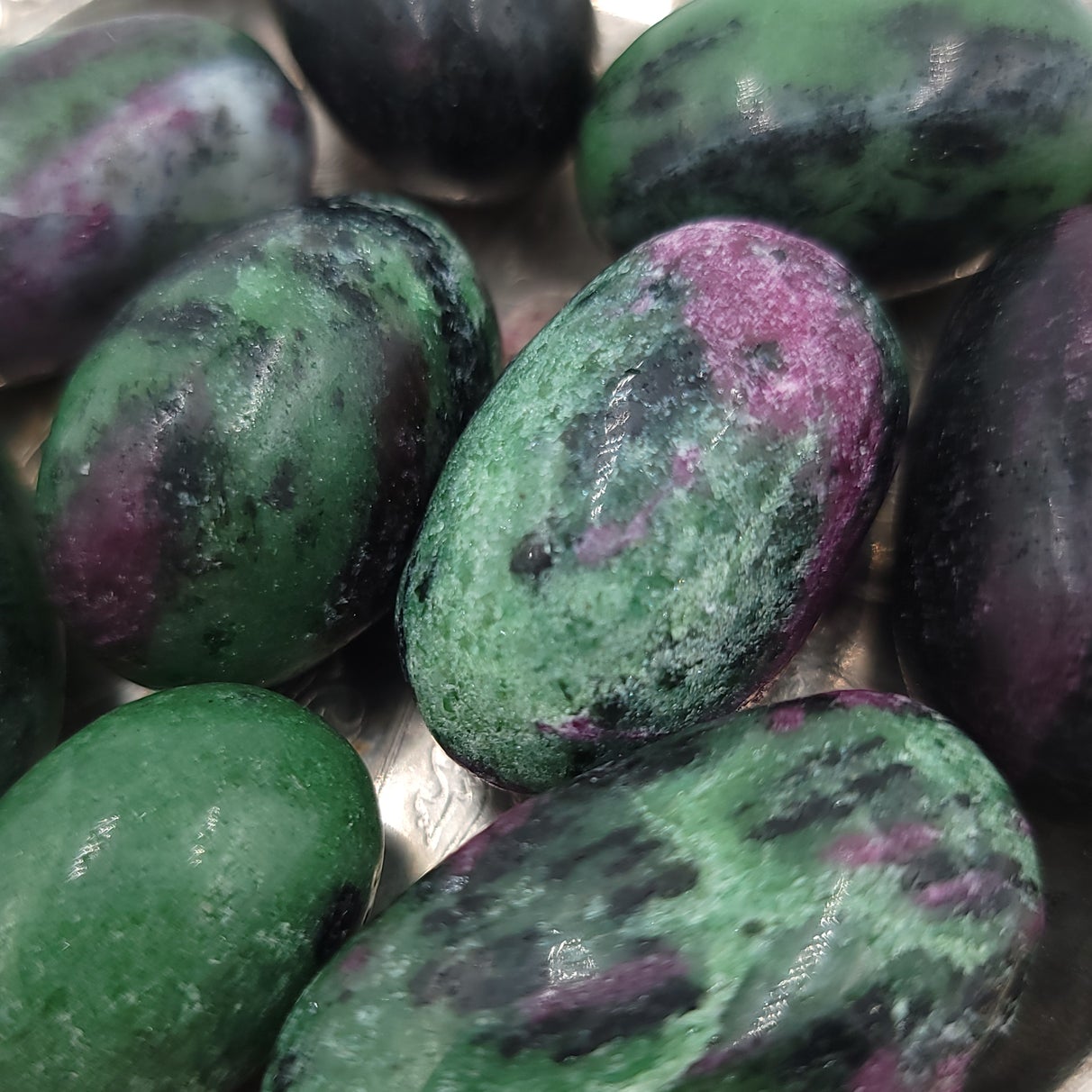 Ruby Zoisite Tumbled Stone - Elevated Metaphysical