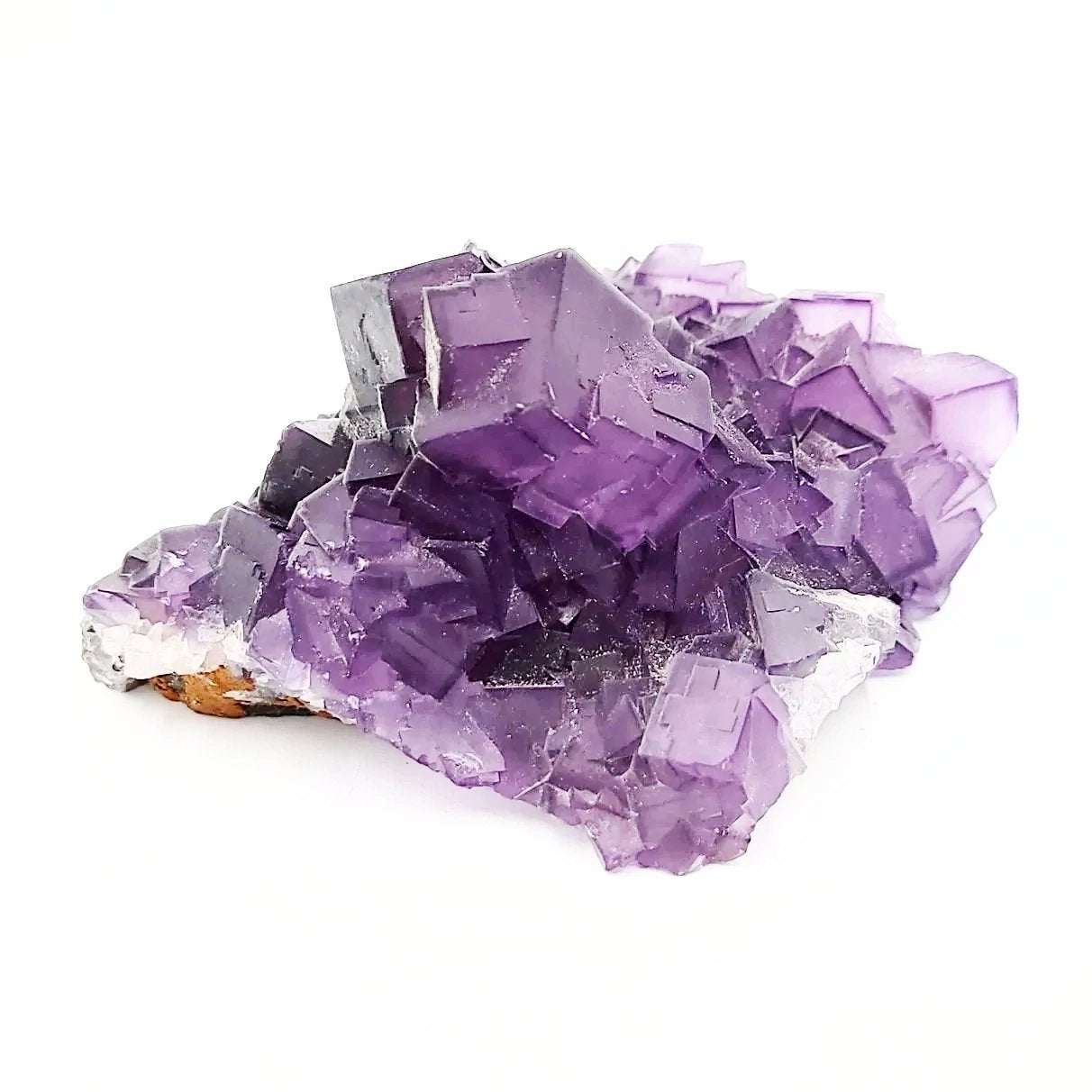 Fluorite Specimen Cubic Crystal Stone Purple Fluorite - Elevated Metaphysical