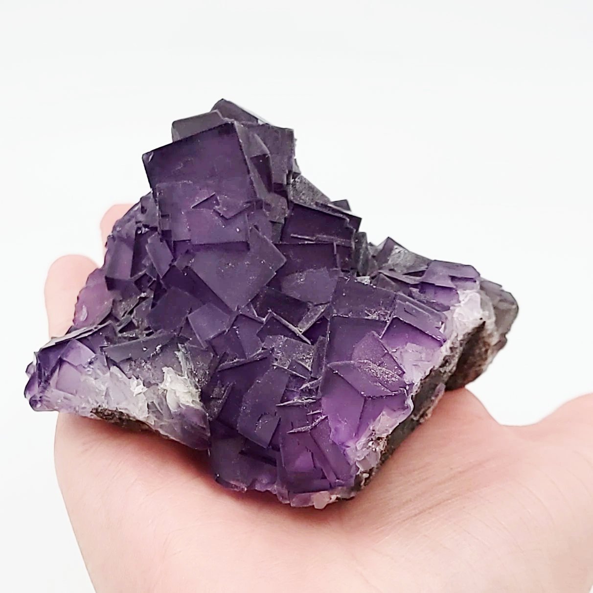 Fluorite Specimen Cubic Crystal Stone Purple Fluorite - Elevated Metaphysical