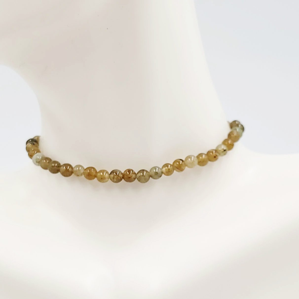 Green Labradorite Bead Bracelet 4mm - Elevated Metaphysical