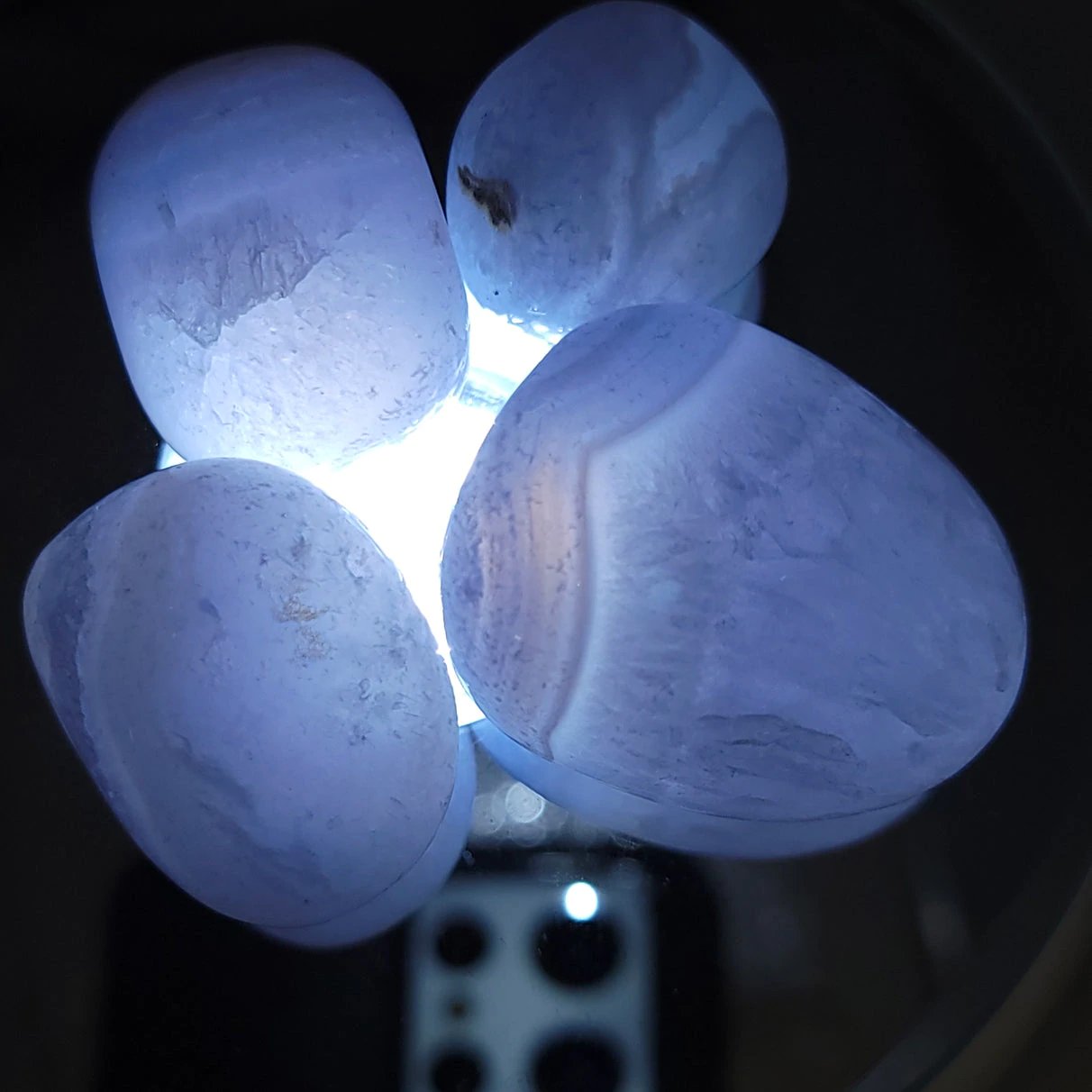 Blue Lace Agate Tumbled Stone - Elevated Metaphysical