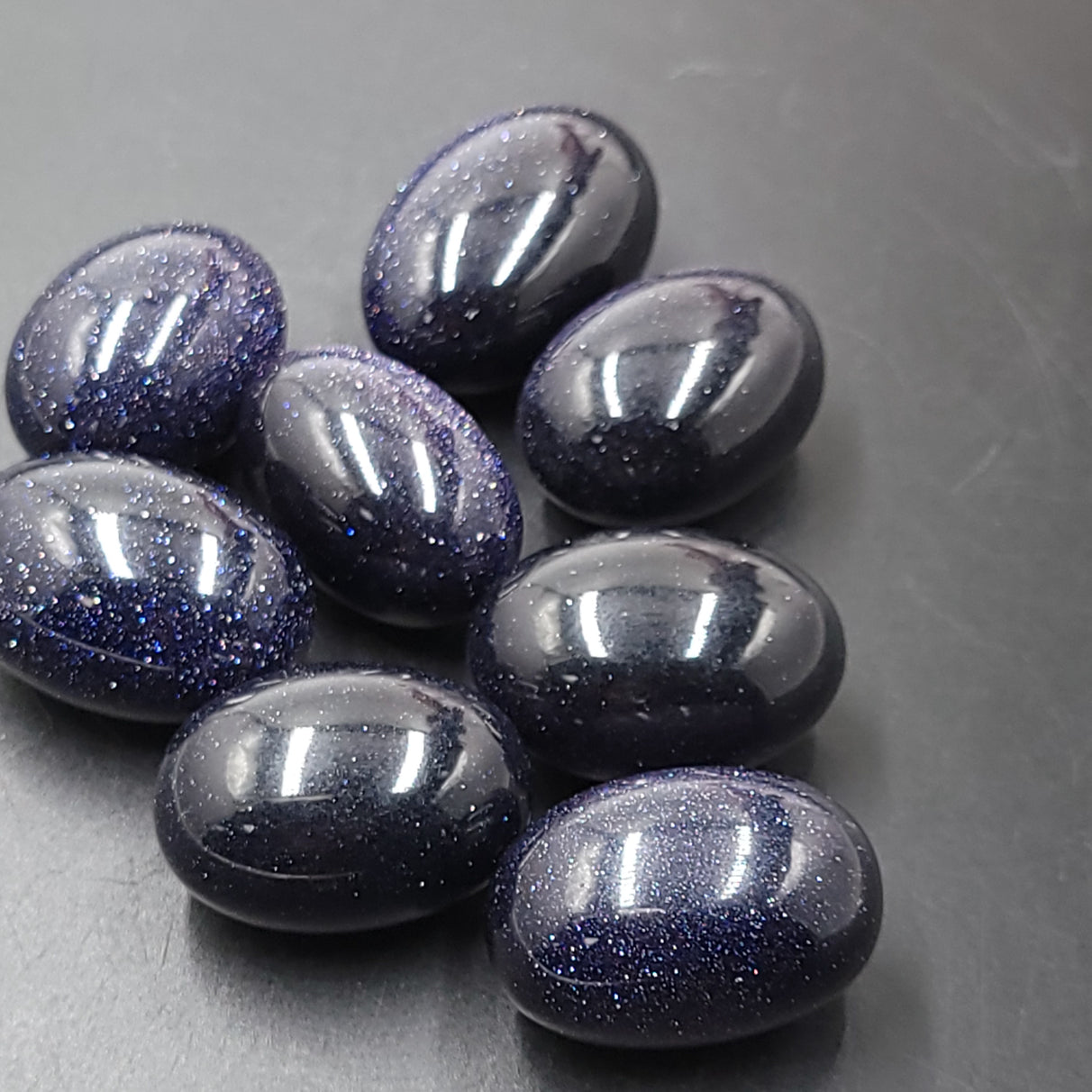 Blue Sandstone Tumbled Stone Blue Goldstone