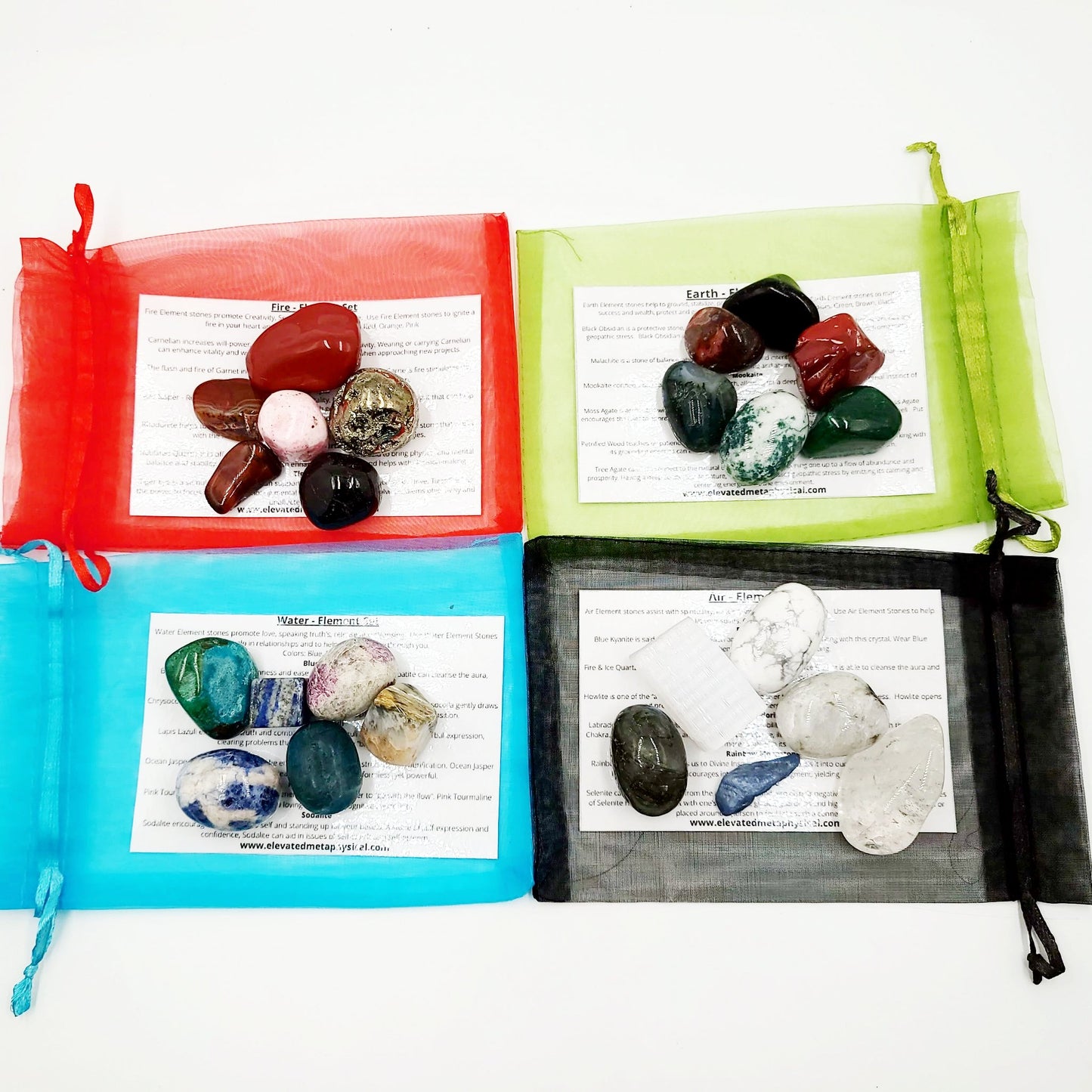 The Four Elements - Element Stone Set - Elevated Metaphysical