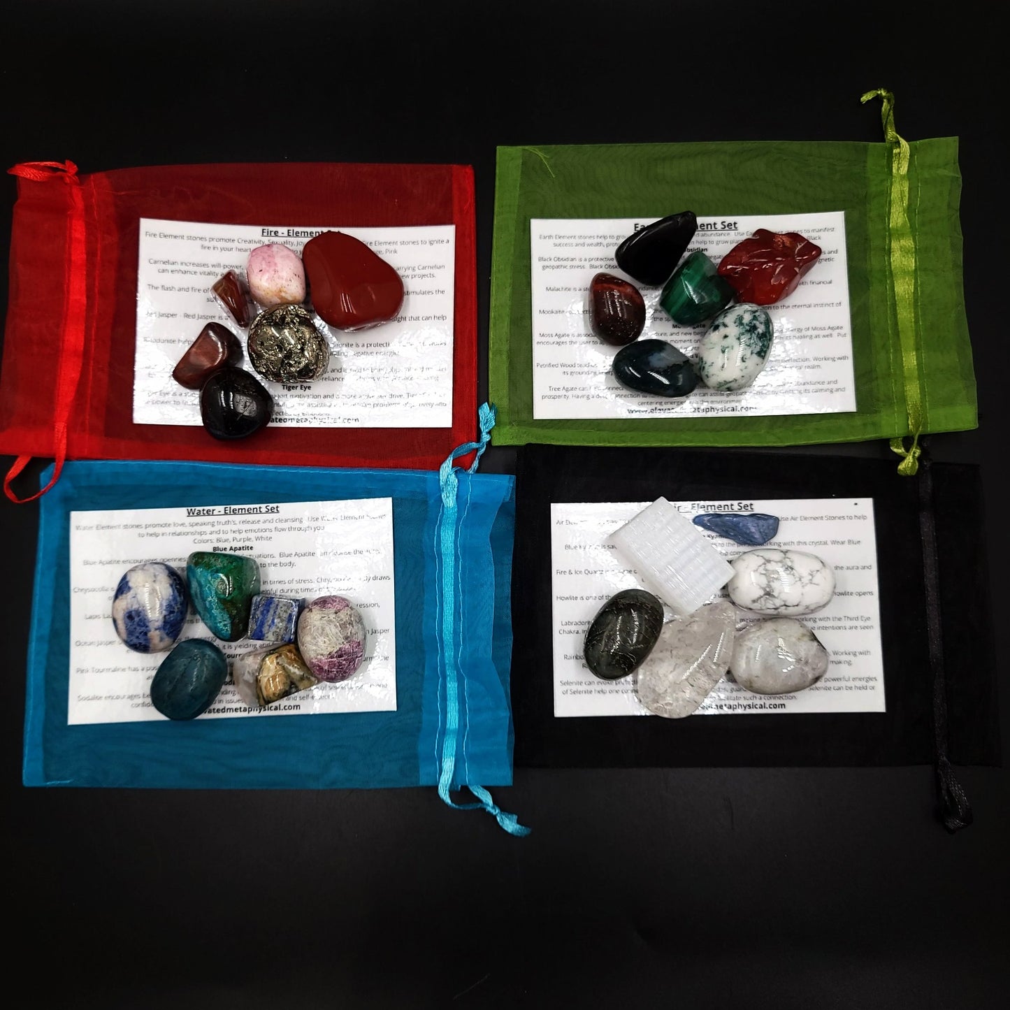 The Four Elements - Element Stone Set - Elevated Metaphysical