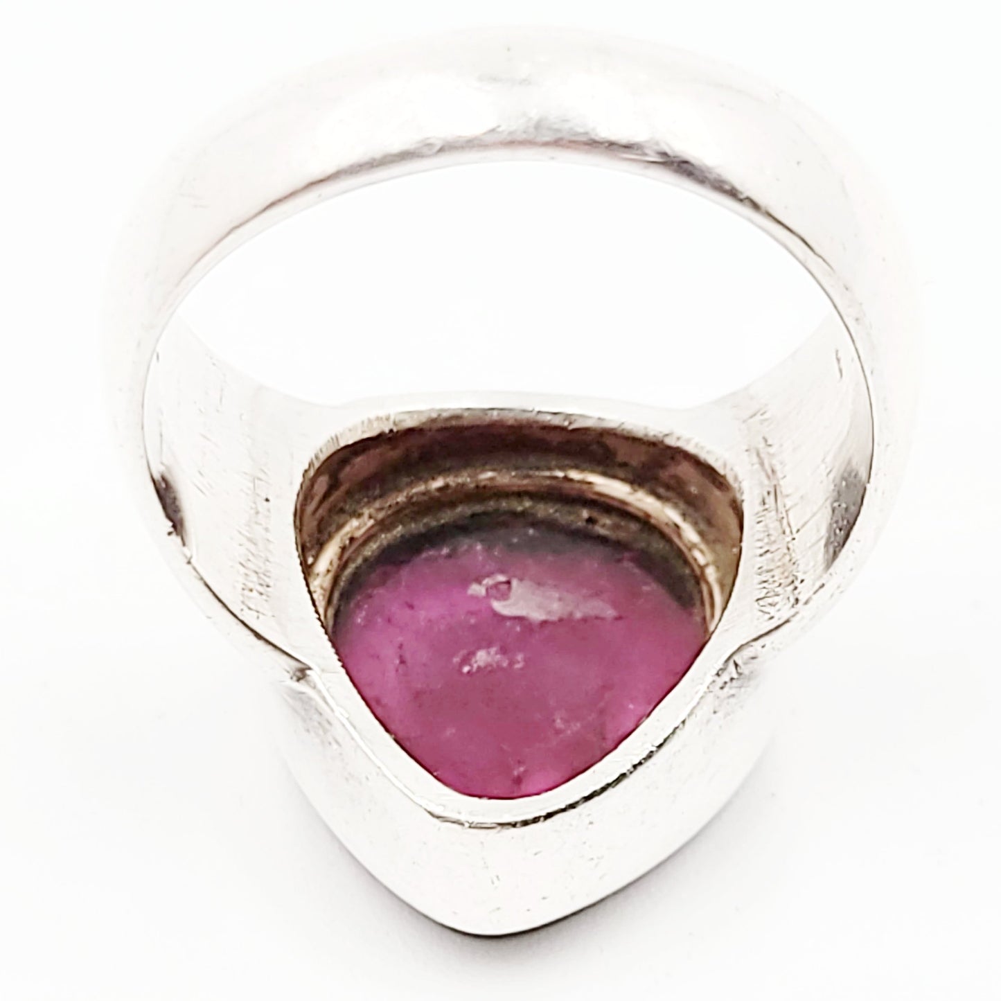 Watermelon Tourmaline Ring Sterling Silver Band - Elevated Metaphysical