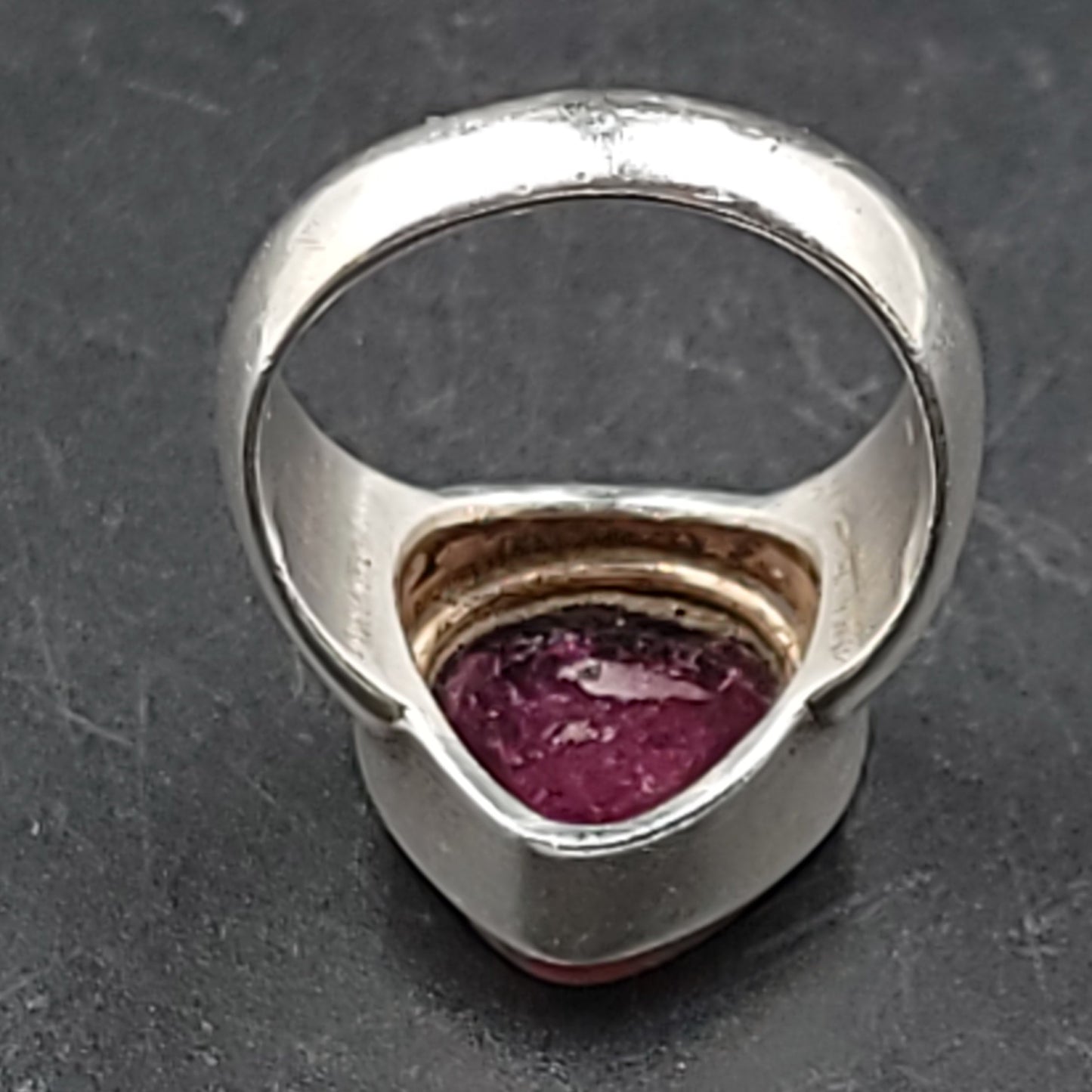 Watermelon Tourmaline Ring Sterling Silver Band - Elevated Metaphysical