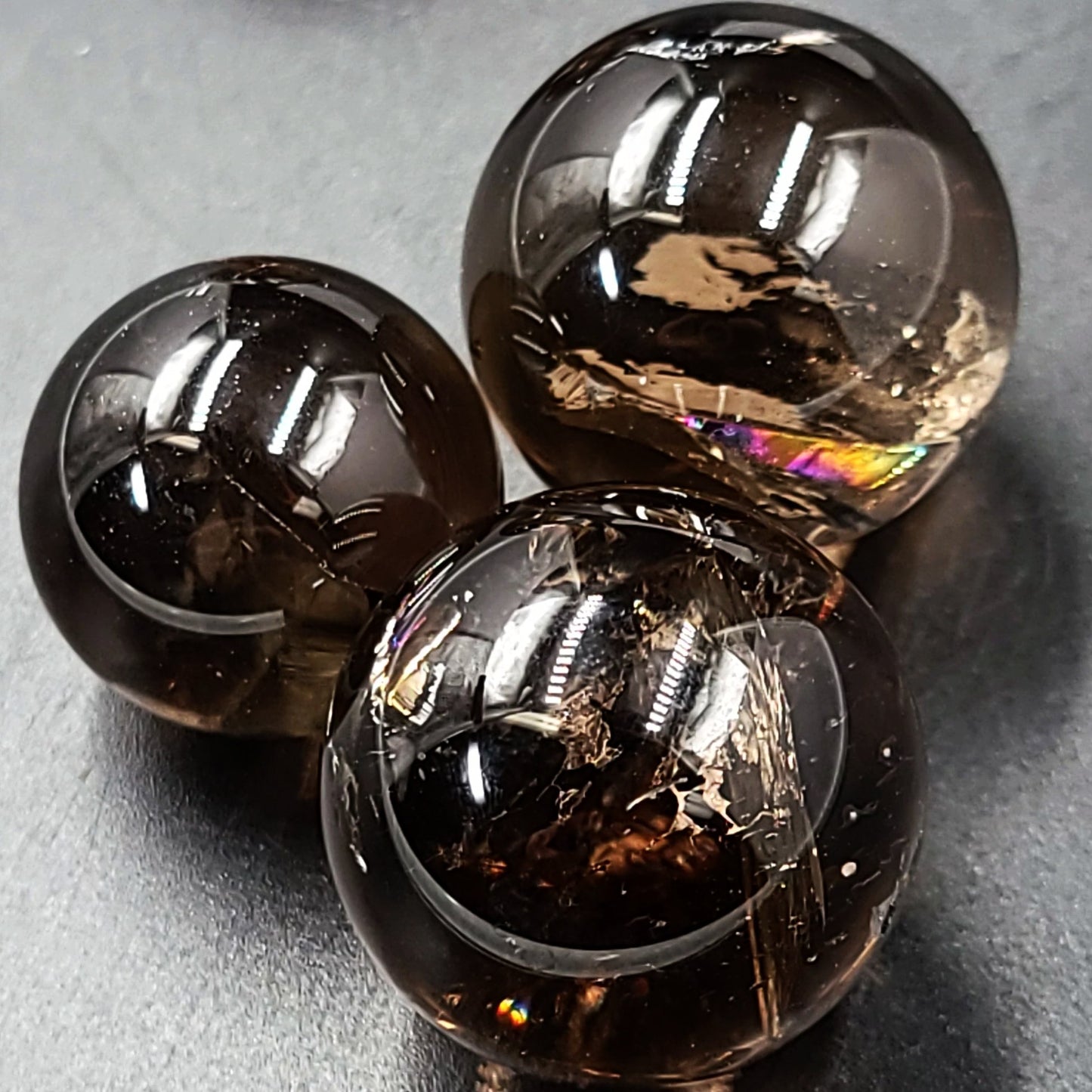 Smoky Quartz Sphere Rainbow Quartz High Quality - Elevated Metaphysical