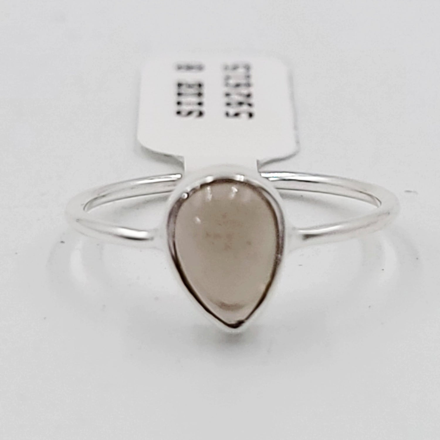 Smoky Quartz Ring Sterling Silver Band Pear - Elevated Metaphysical