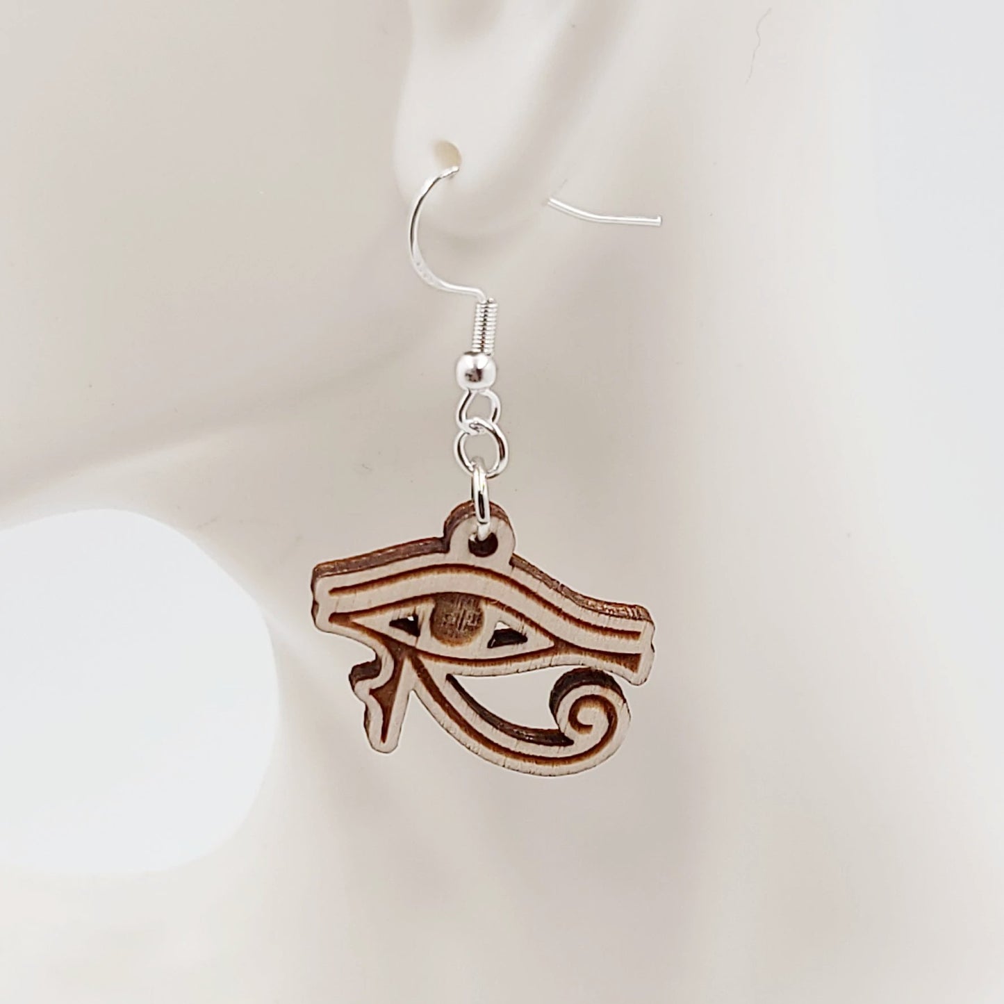 Eye of Horus Earrings Sterling Silver Dangle - Elevated Metaphysical