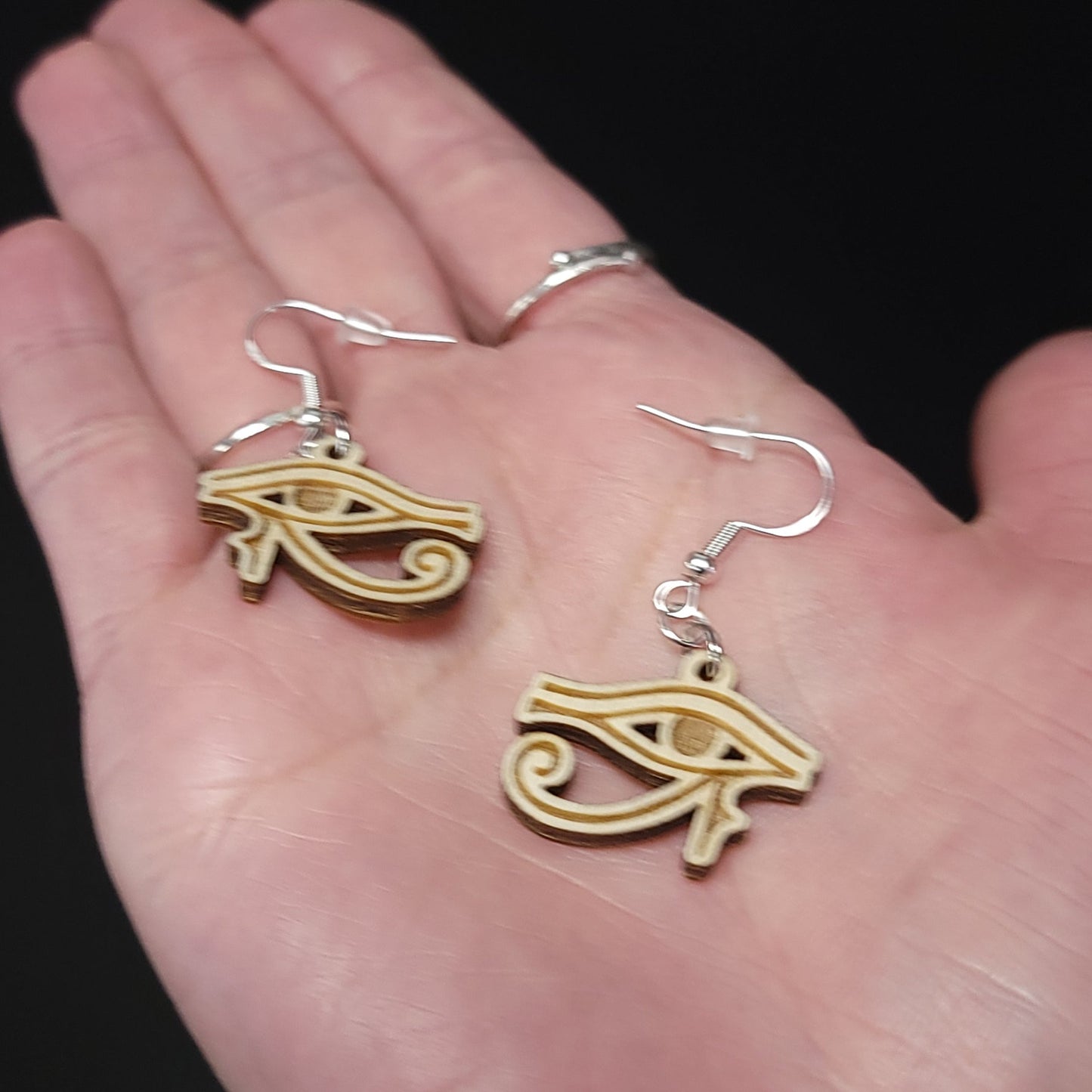 Eye of Horus Earrings Sterling Silver Dangle - Elevated Metaphysical