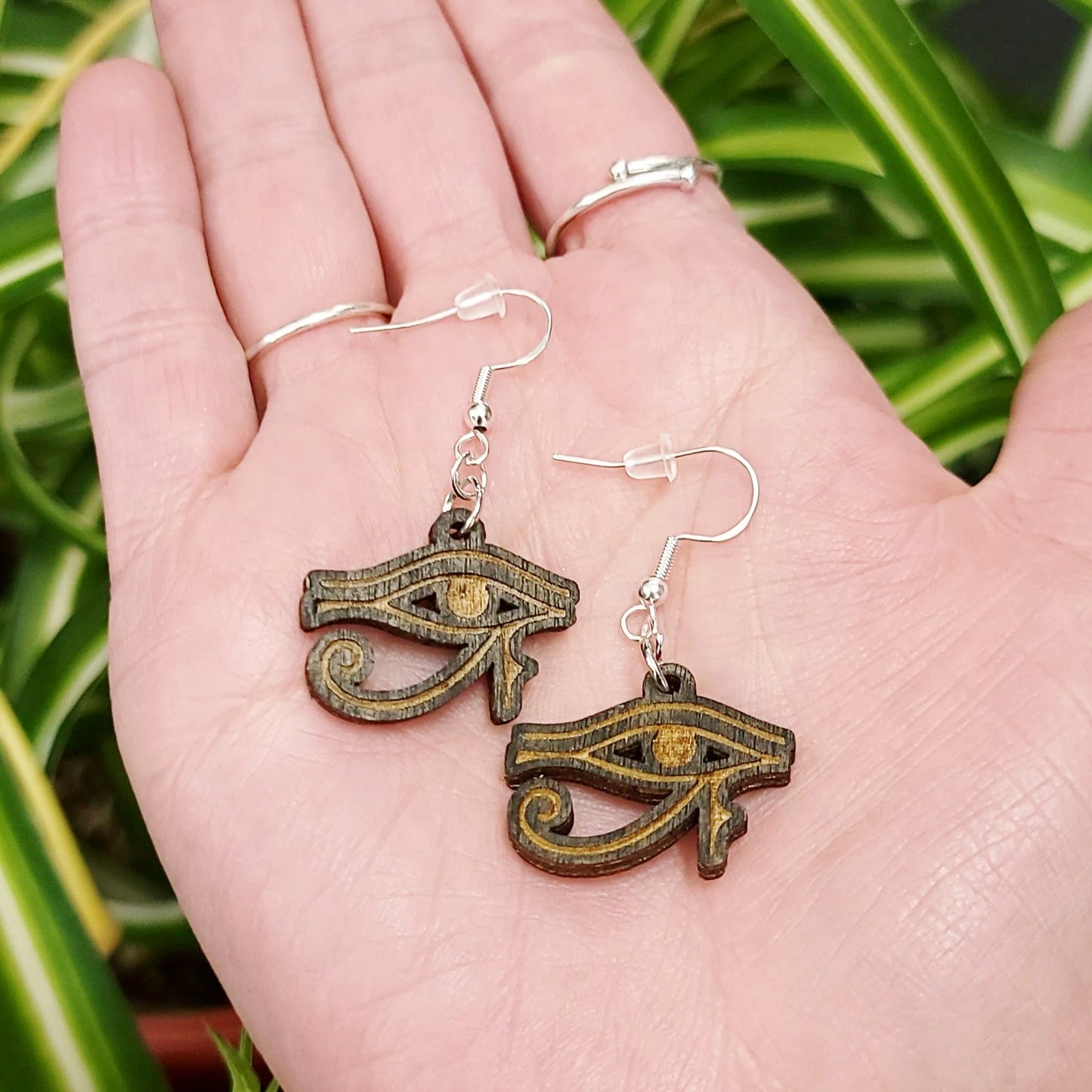 Eye of Horus Earrings Sterling Silver Dangle - Elevated Metaphysical