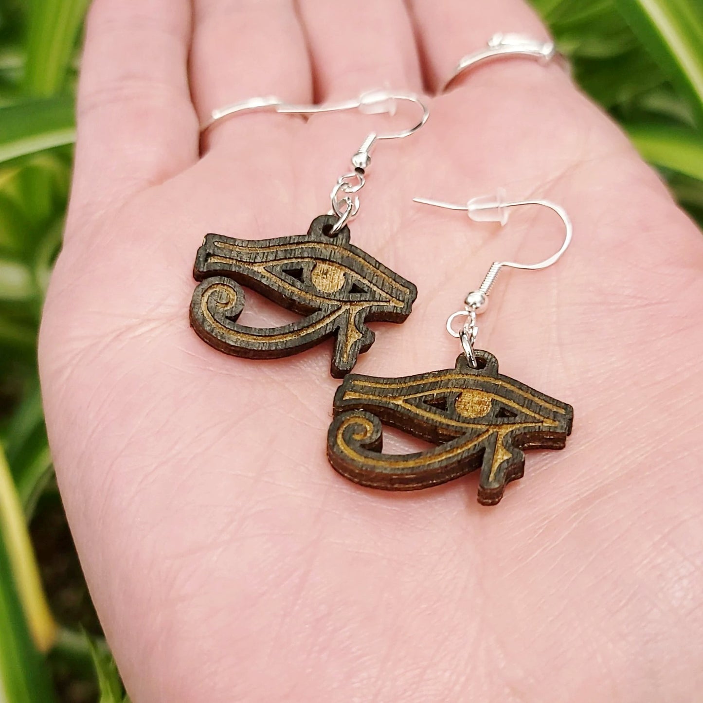 Eye of Horus Earrings Sterling Silver Dangle - Elevated Metaphysical