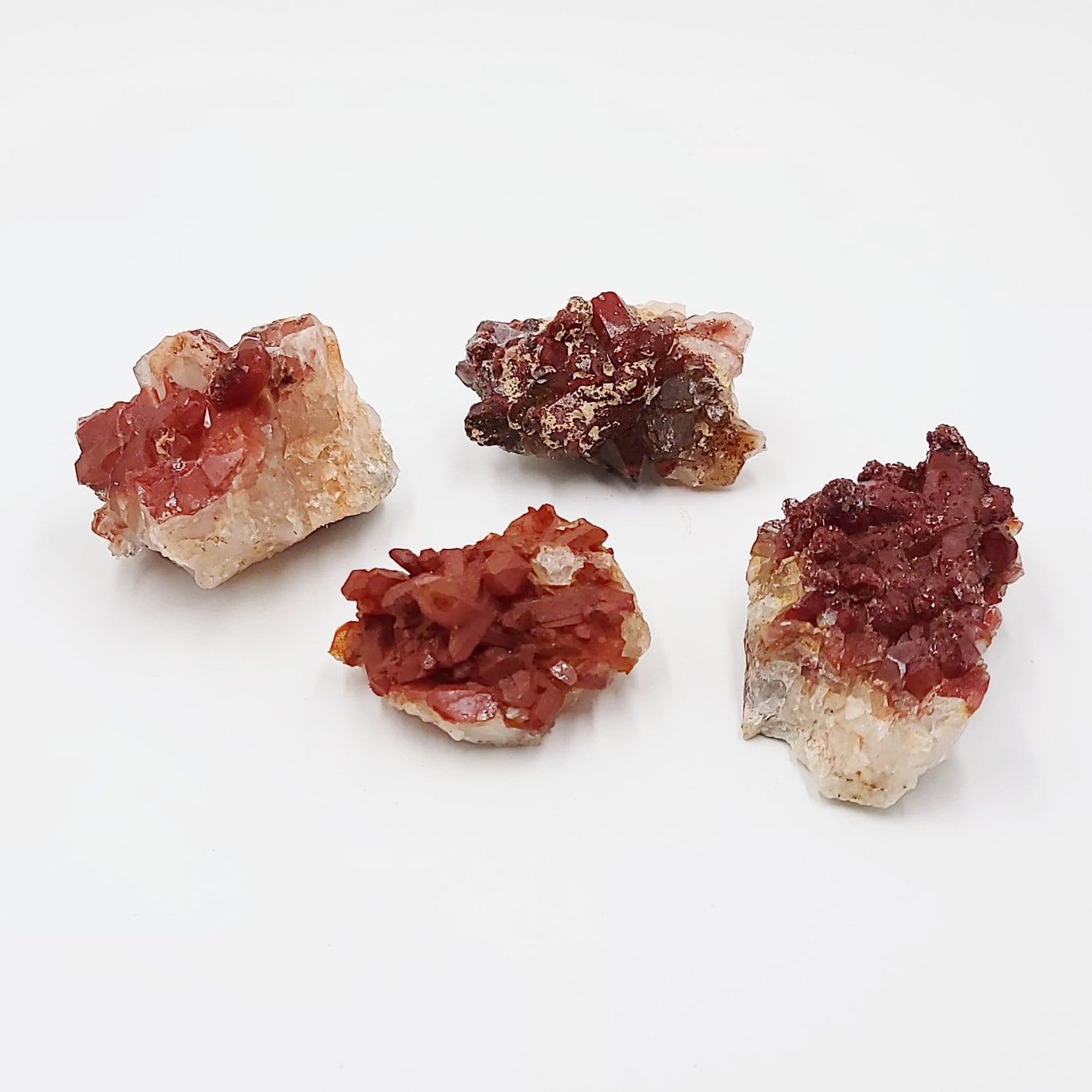 Red Quartz Cluster Rough Stone Specimen - Elevated Metaphysical