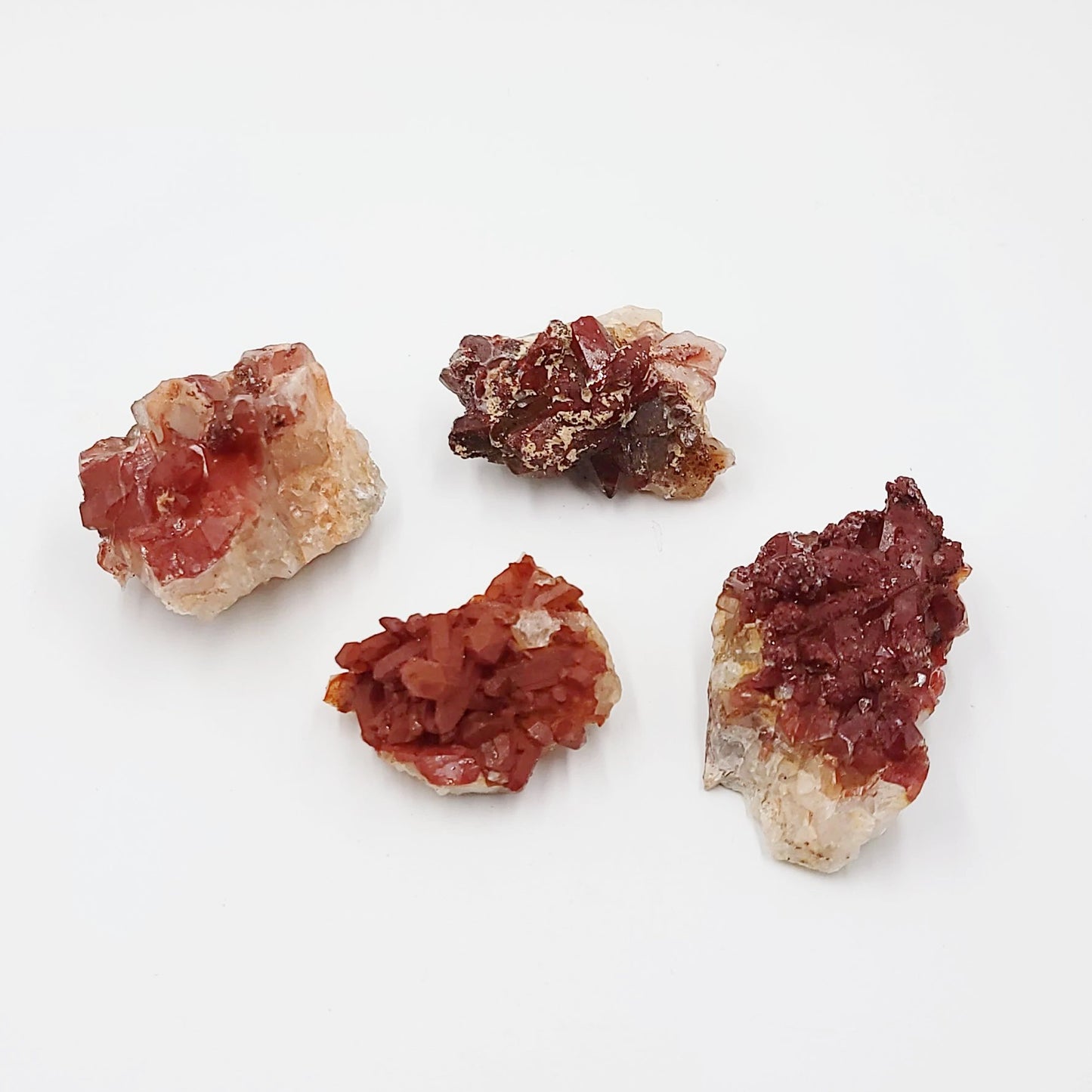 Red Quartz Cluster Rough Stone Specimen - Elevated Metaphysical