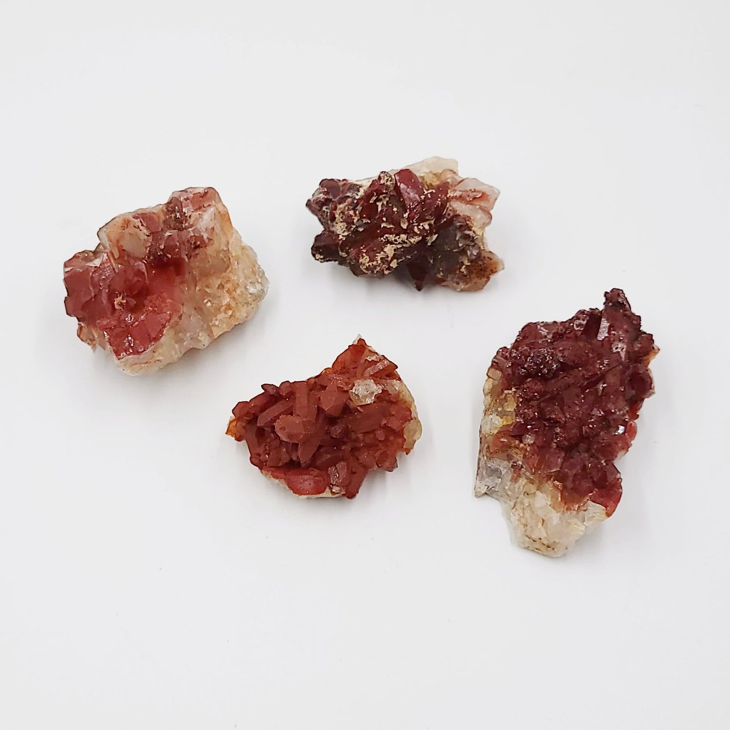 Red Quartz Cluster Rough Stone Specimen - Elevated Metaphysical