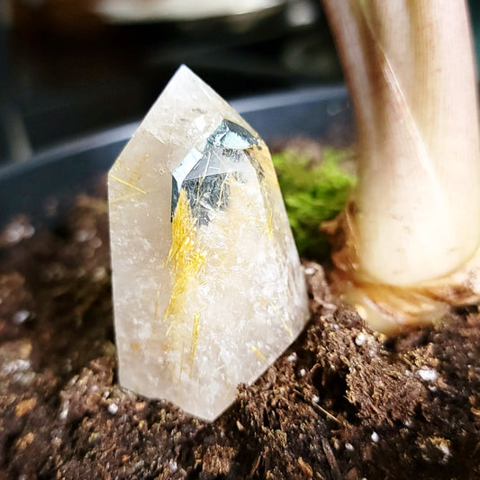 Rutilated Quartz Tower Point