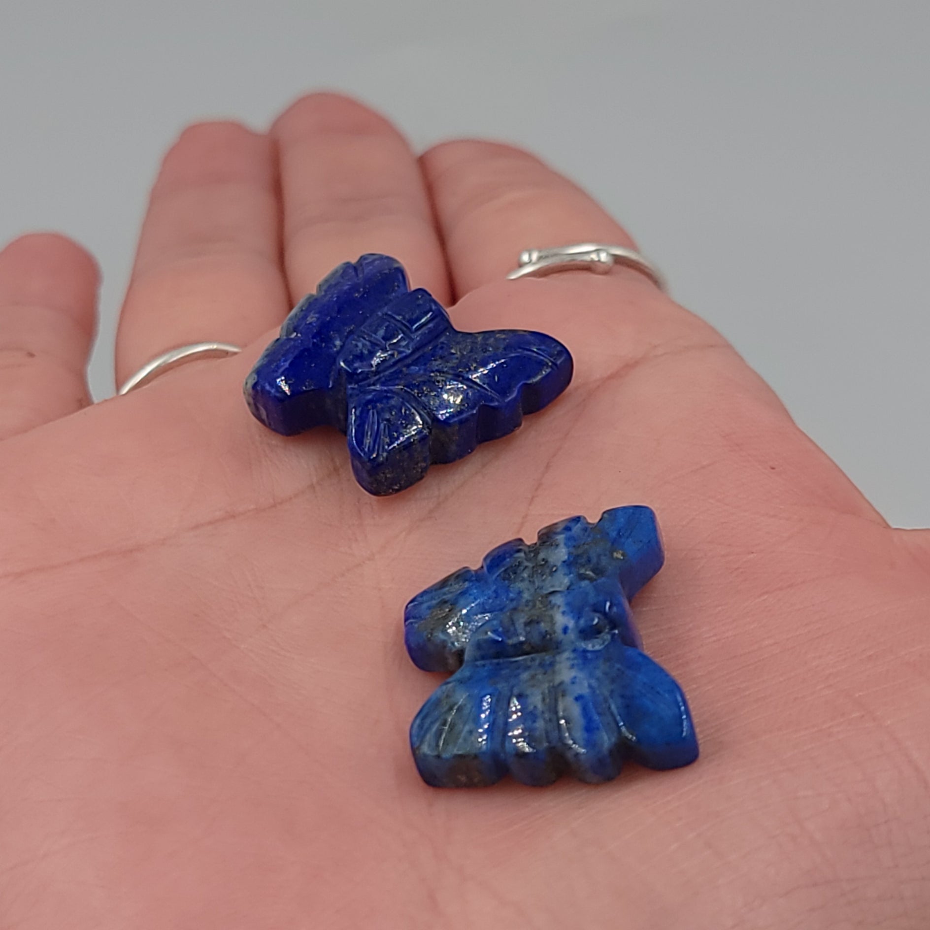 Lapis Lazuli Butterfly Stone 25mm 1" - Elevated Metaphysical