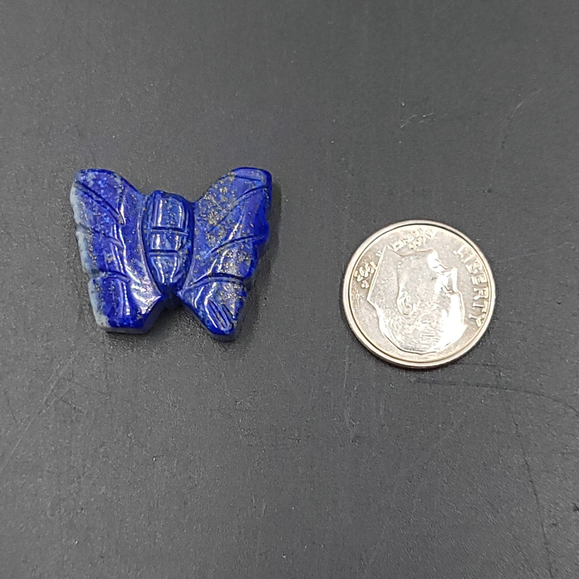 Lapis Lazuli Butterfly Stone 25mm 1" - Elevated Metaphysical