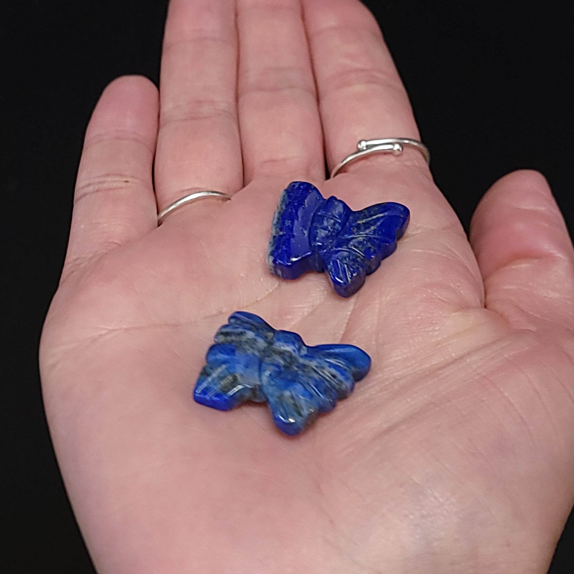 Lapis Lazuli Butterfly Stone 25mm 1" - Elevated Metaphysical
