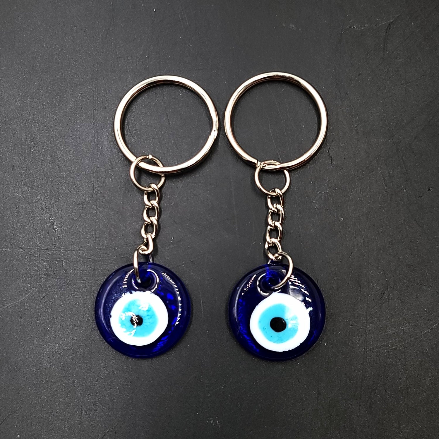 Evil Eye Keychain Blue Medium - Elevated Metaphysical