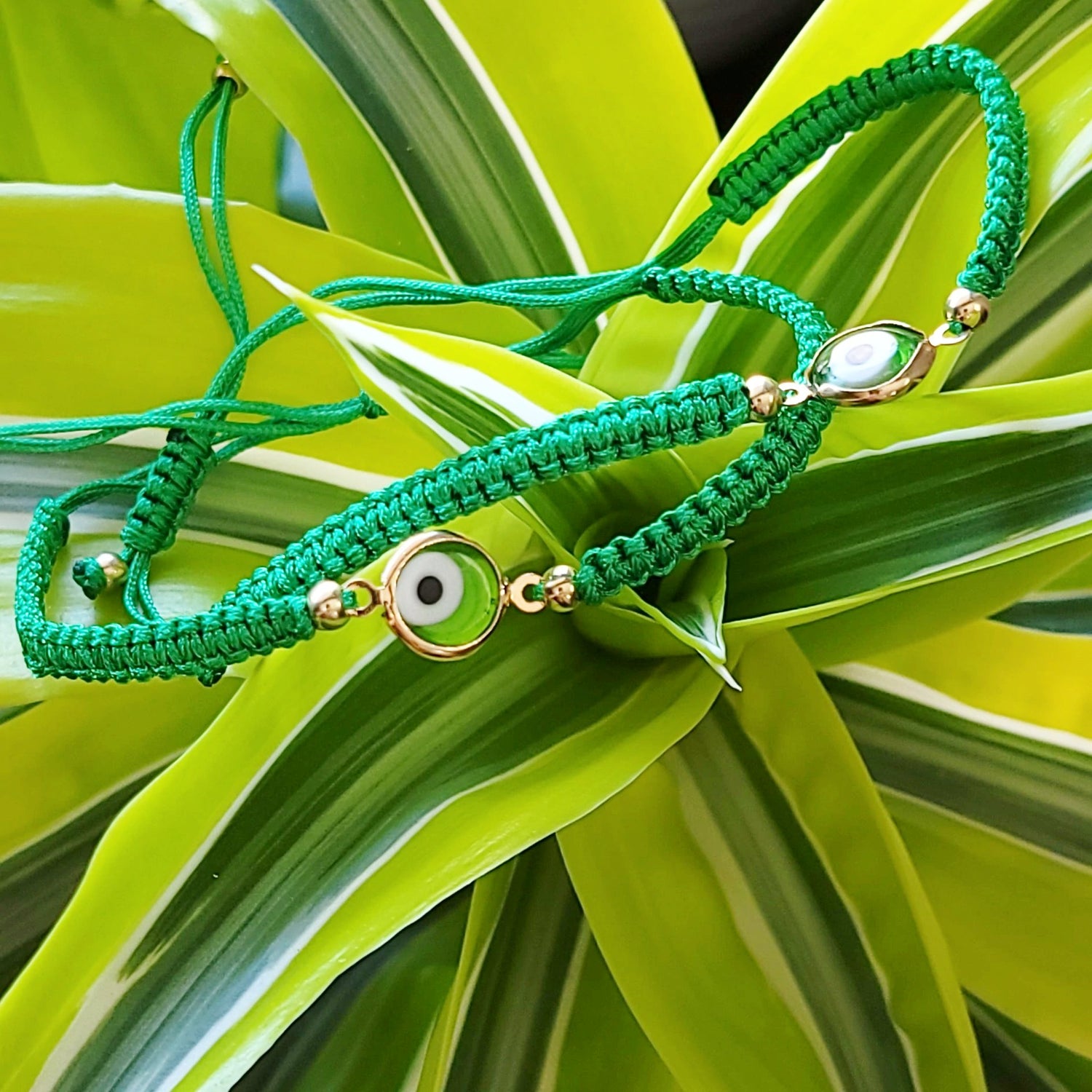Green Evil Eye Bracelet Green String Bracelet - Elevated Metaphysical