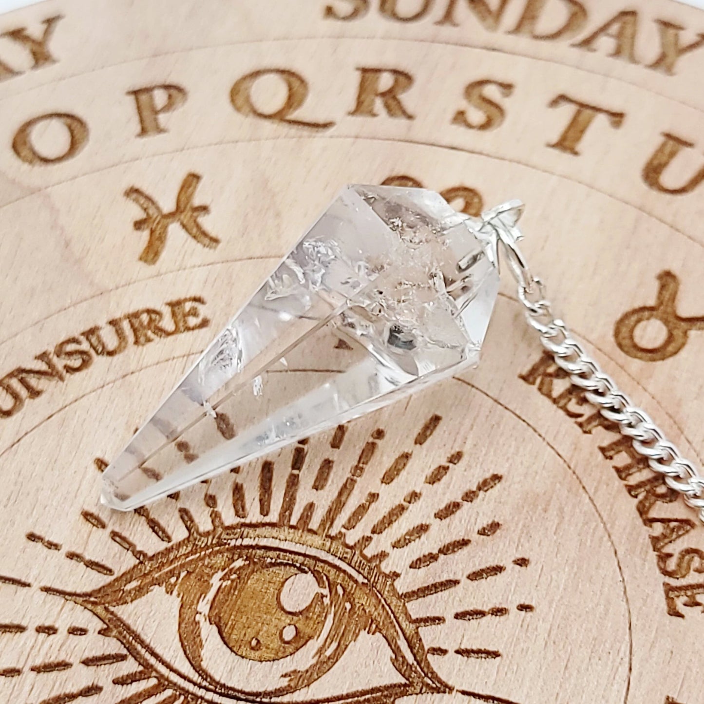 Clear Quartz Pendulum Faceted Polished - Elevated Metaphysical