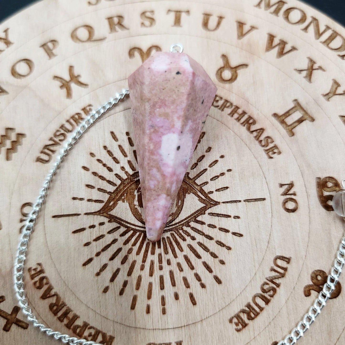 Rhodonite Pendulum Faceted Polished