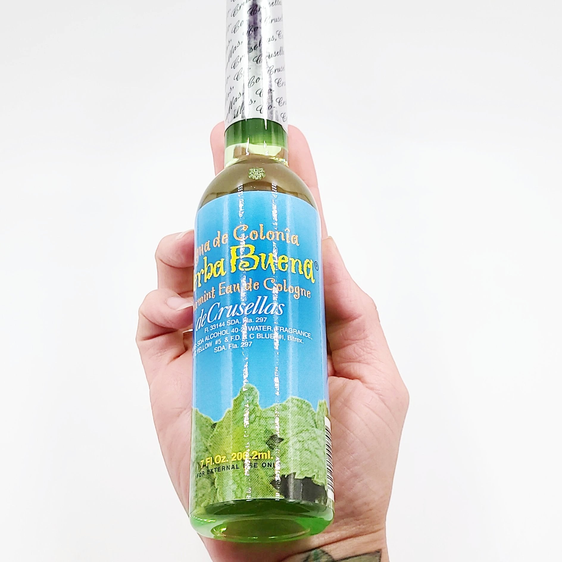 Spearmint Cologne 7oz 207ml Yerba Buena Spiritual Cologne de Crusellas - Elevated Metaphysical