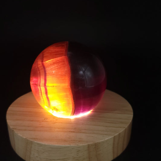 Red Fluorite Sphere Yellow Fluorite 60mm 325g