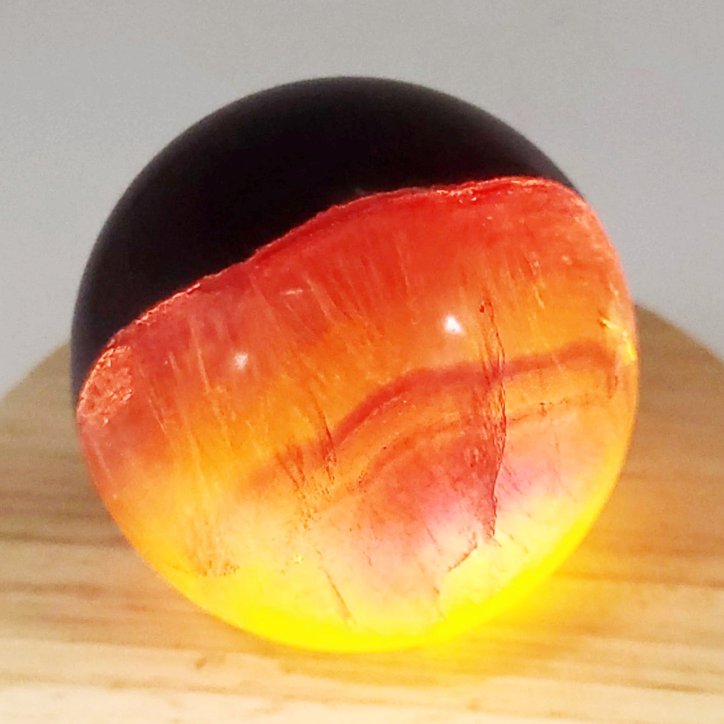 Red Fluorite Sphere Yellow Fluorite 60mm 325g