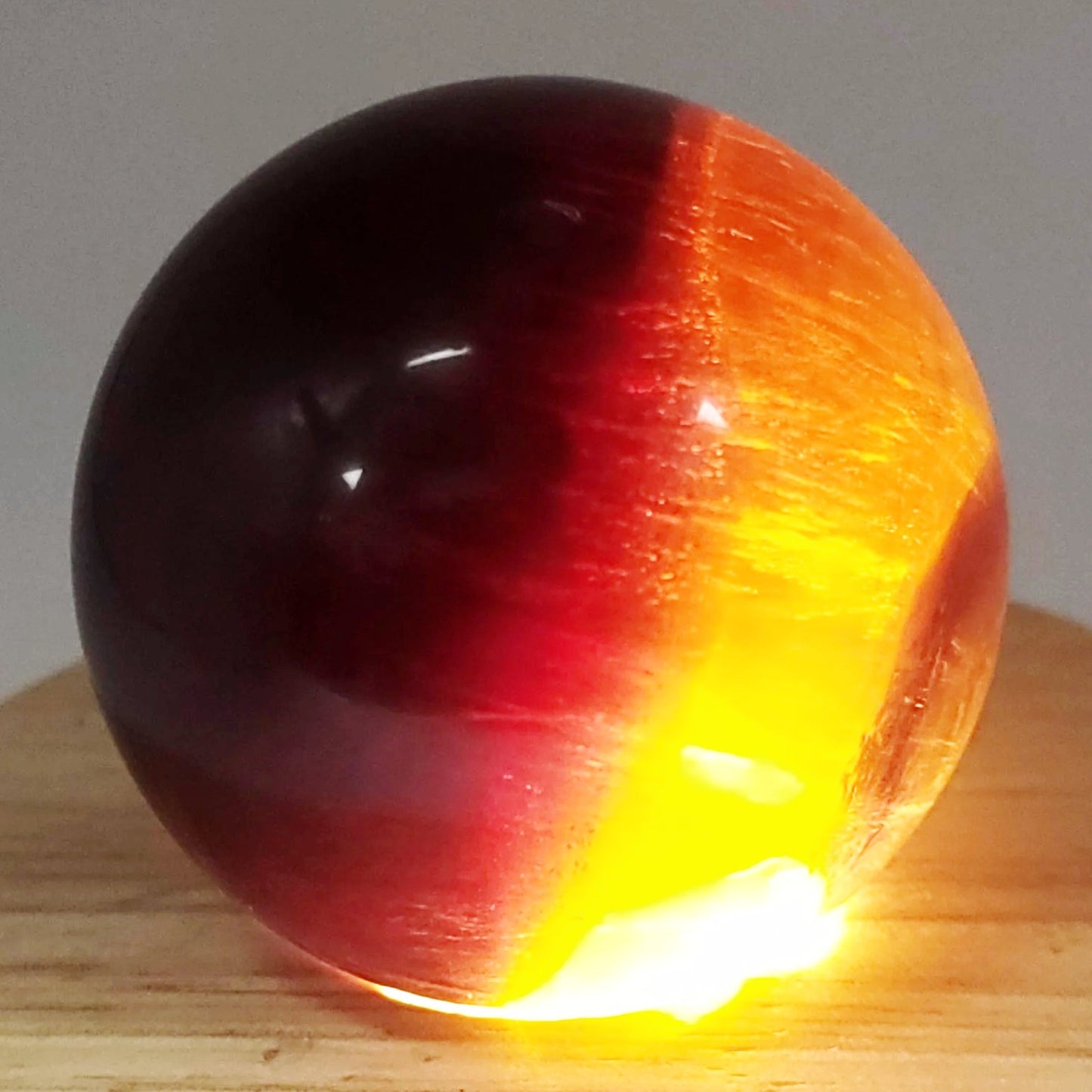 Red Fluorite Sphere Yellow Fluorite 60mm 325g