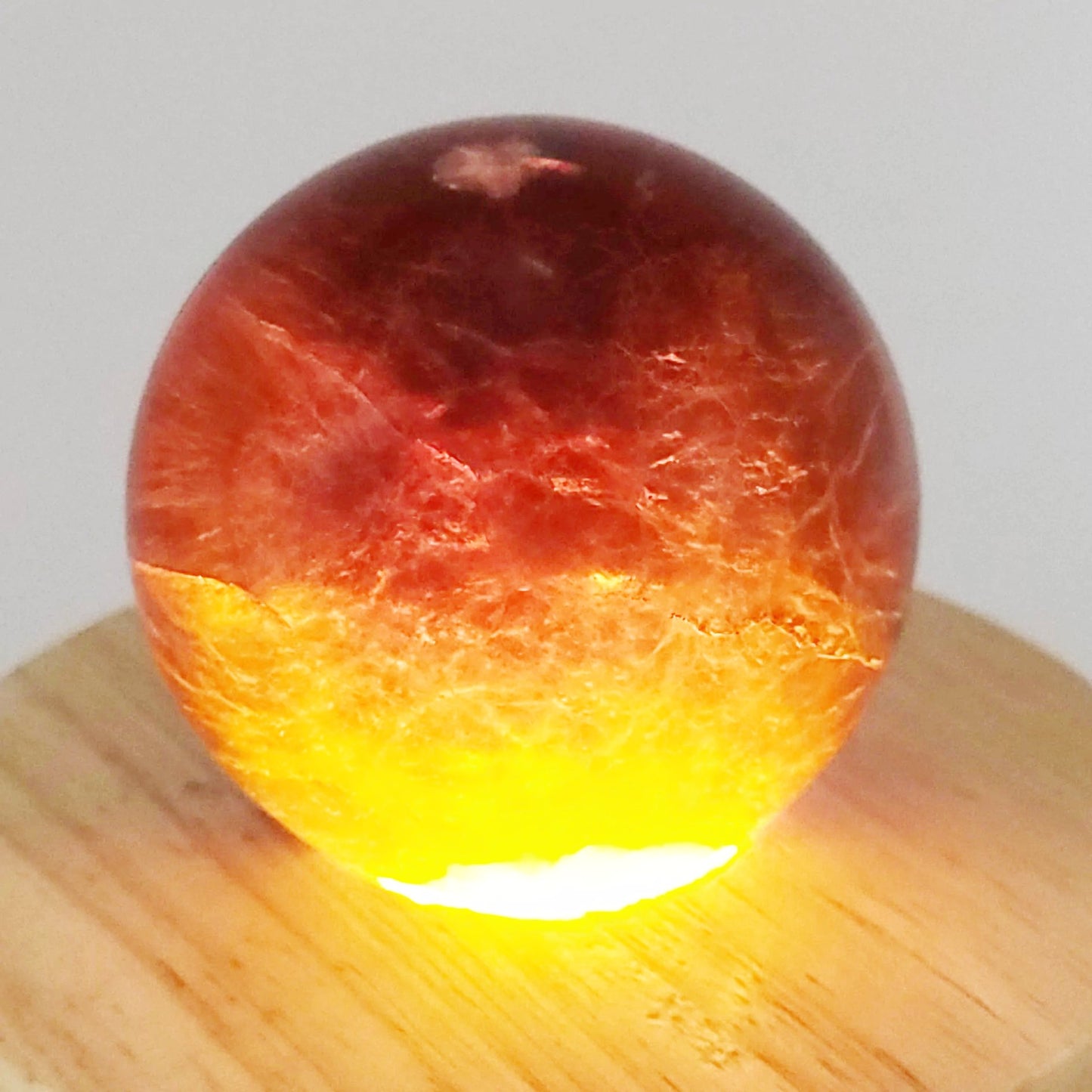 Red Fluorite Sphere Yellow Fluorite 60mm 325g