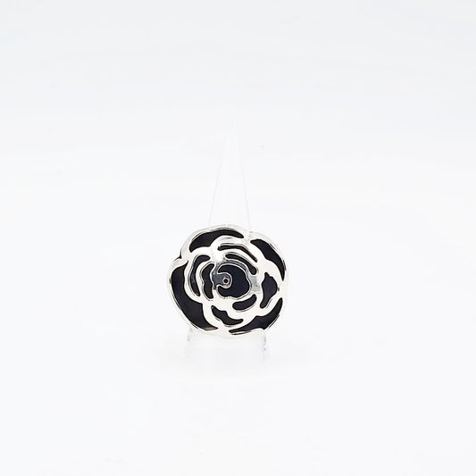 Rose Dome Ring Sterling Silver Adjustable Band - Elevated Metaphysical
