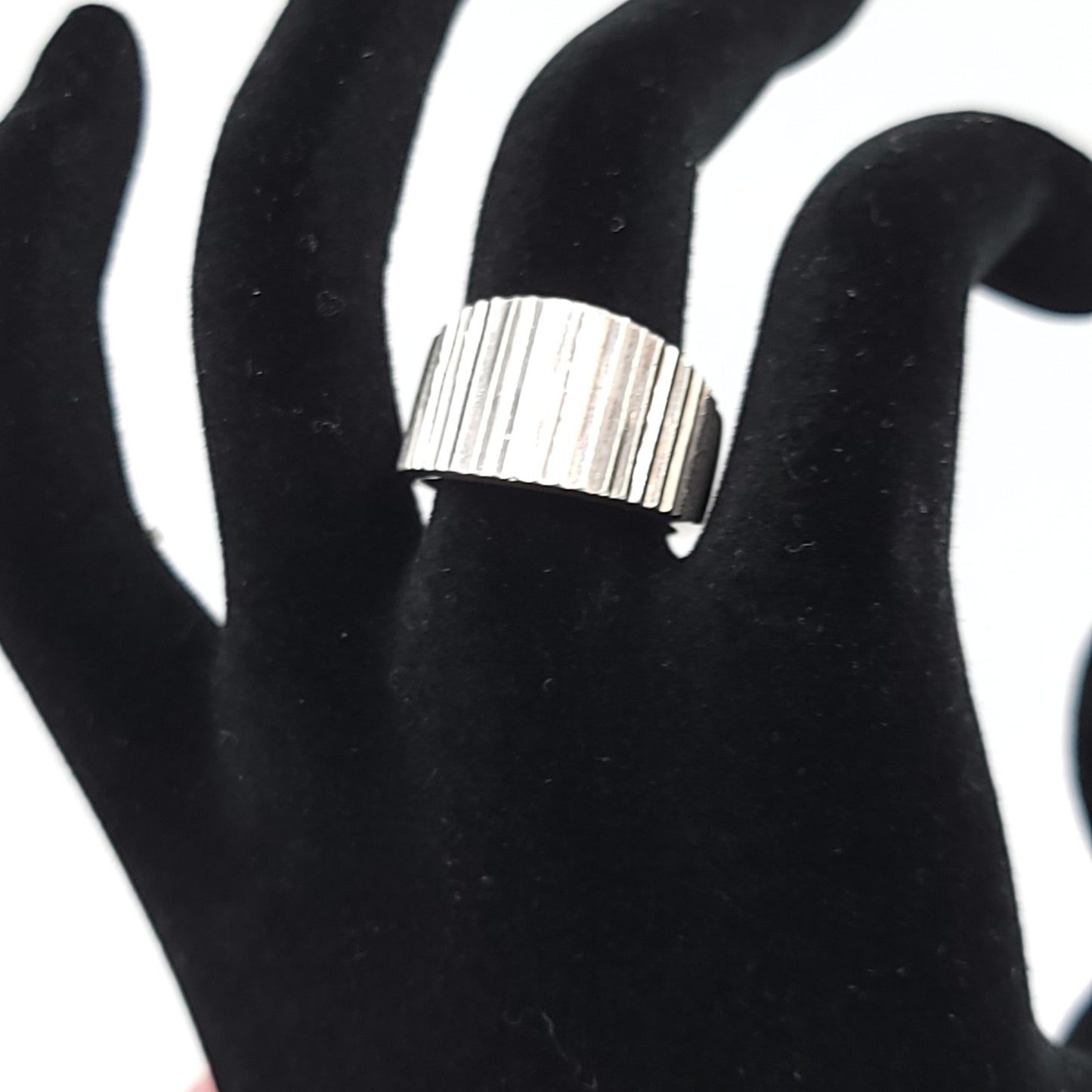Ridges Free Form Ring Sterling Silver Band - Elevated Metaphysical