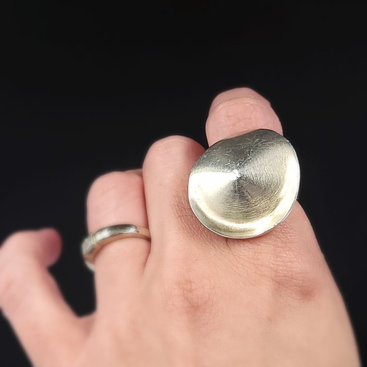 Dome Ring Sterling Silver Free Form Band - Elevated Metaphysical