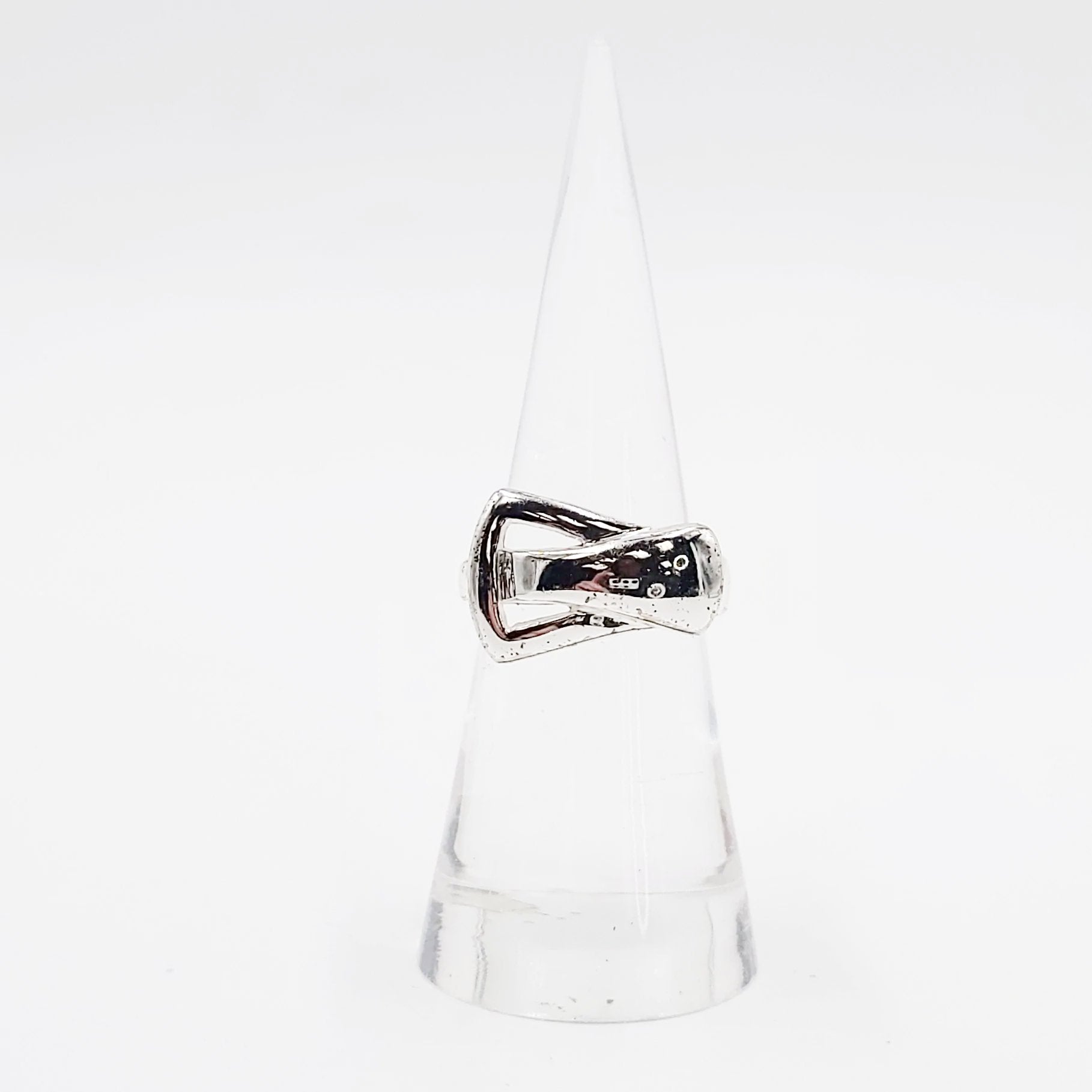 Buckle Free Form Ring Sterling Silver Band - Elevated Metaphysical