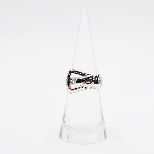 Buckle Free Form Ring Sterling Silver Band - Elevated Metaphysical