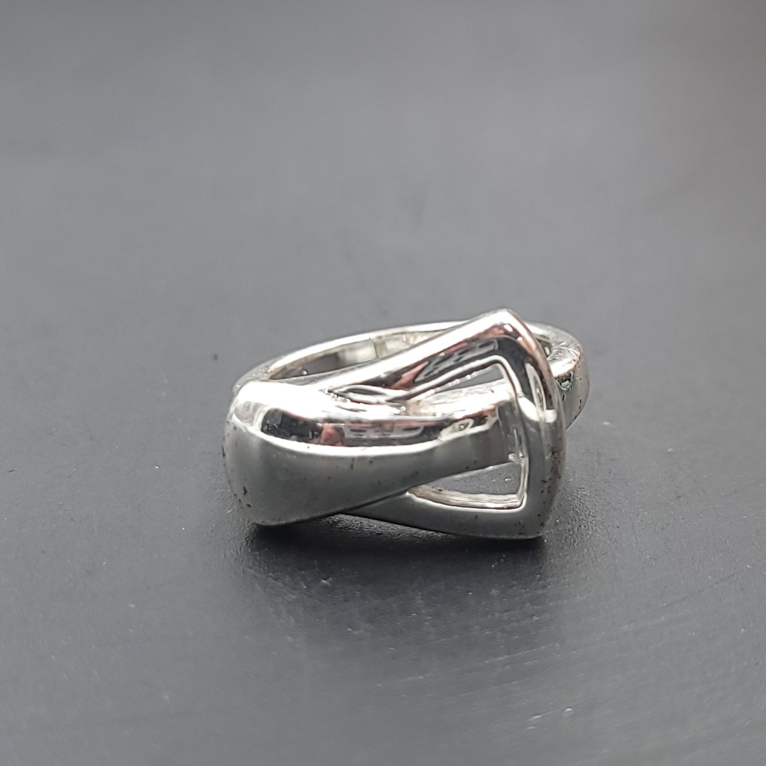 Buckle Free Form Ring Sterling Silver Band - Elevated Metaphysical